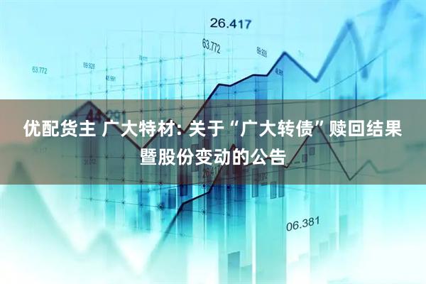 优配货主 广大特材: 关于“广大转债”赎回结果暨股份变动的公告
